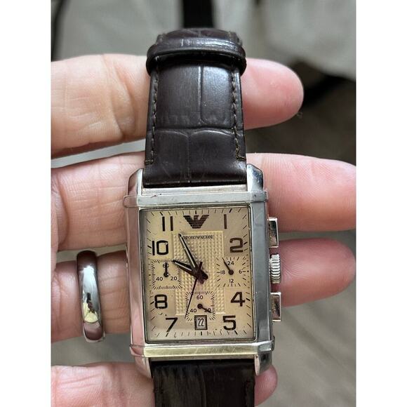 Emporio Armani Men's Classic Chronograph Silver Dial Wrist Watch - Picture 3 of 7